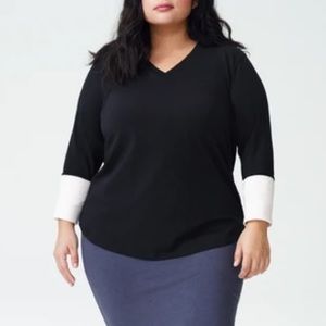 Universal Standard Petite Rhine V Neck Top